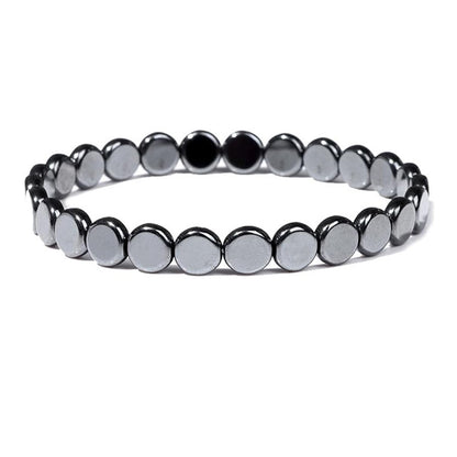 Hematite Stretch Square Bead Bracelet